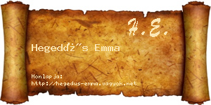 Hegedűs Emma névjegykártya